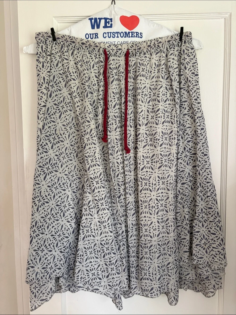 Garnet Hill Cotton print lined skirt, Sz. S. - Picture 1 of 4